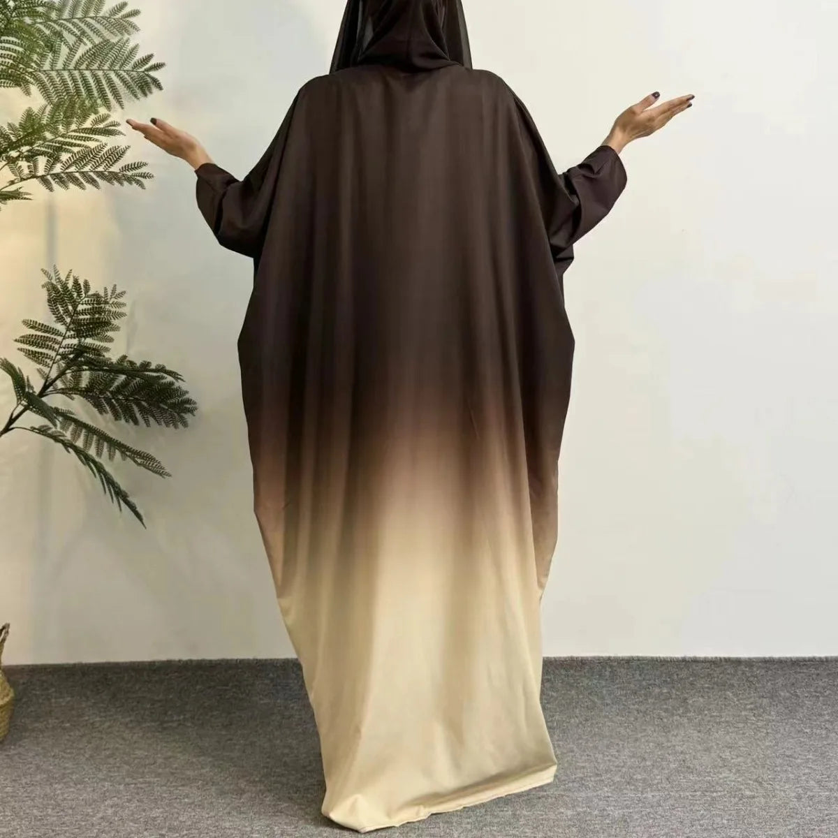 Open Front Abaya,Long Sleeve Maxi Length