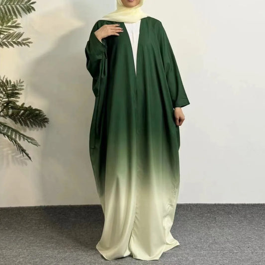 Open Front Abaya,Long Sleeve Maxi Length