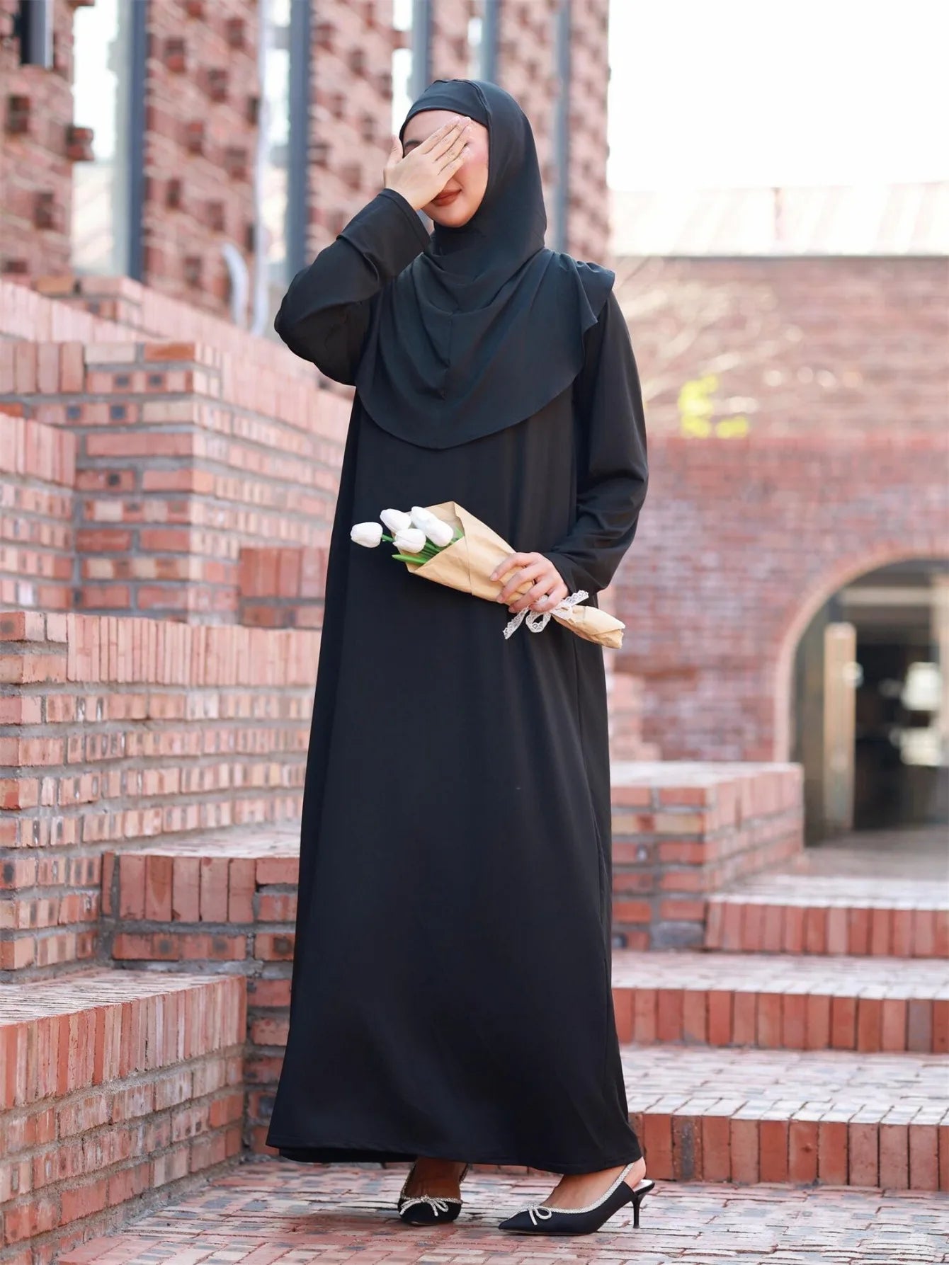 Modest Hooded Prayer Dress Muslim Abayas
