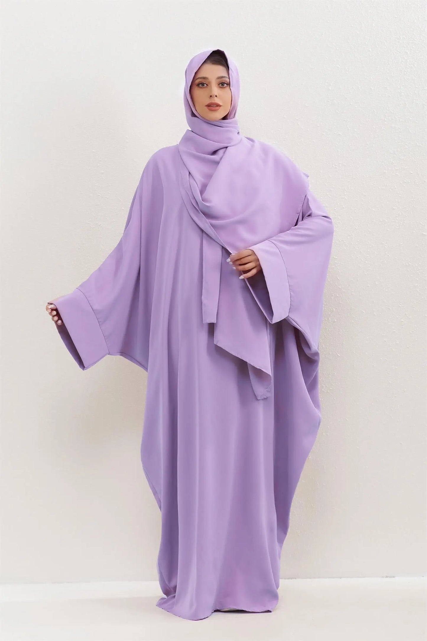Two Pieces Muslim Abaya Women Jilbab Islamic