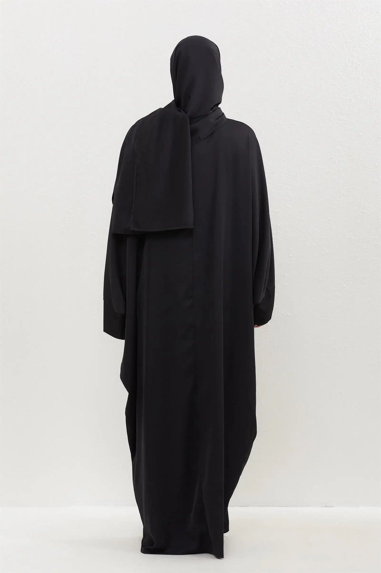 Two Pcs Muslim Abaya Women Jilbab Islamic With Hijab