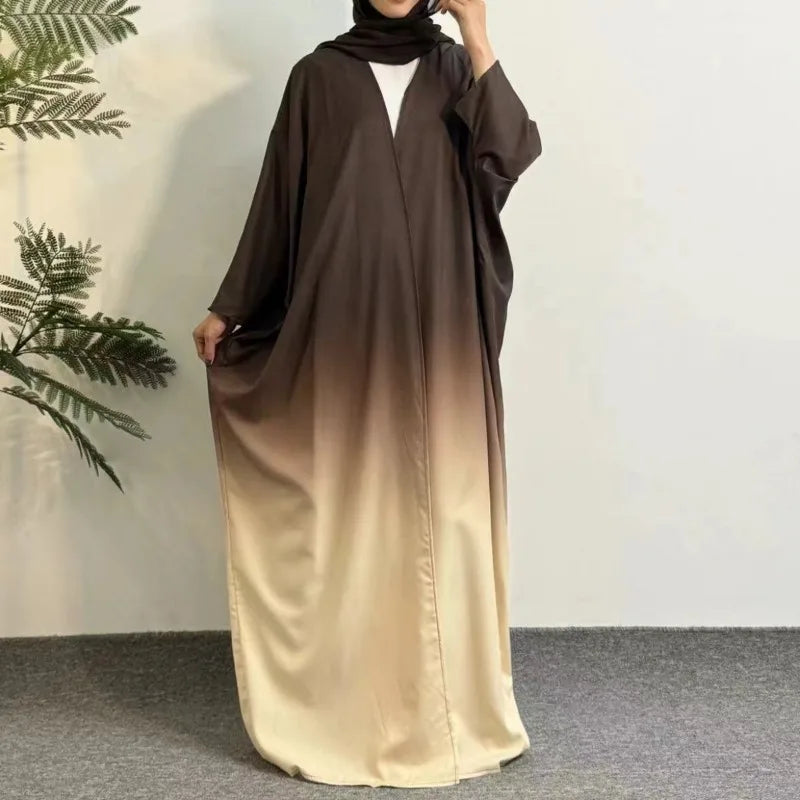 Open Front Abaya,Long Sleeve Maxi Length