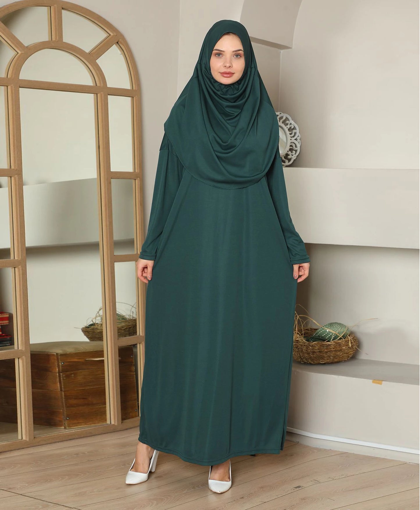 Modest Hooded Prayer Dress Muslim Abayas