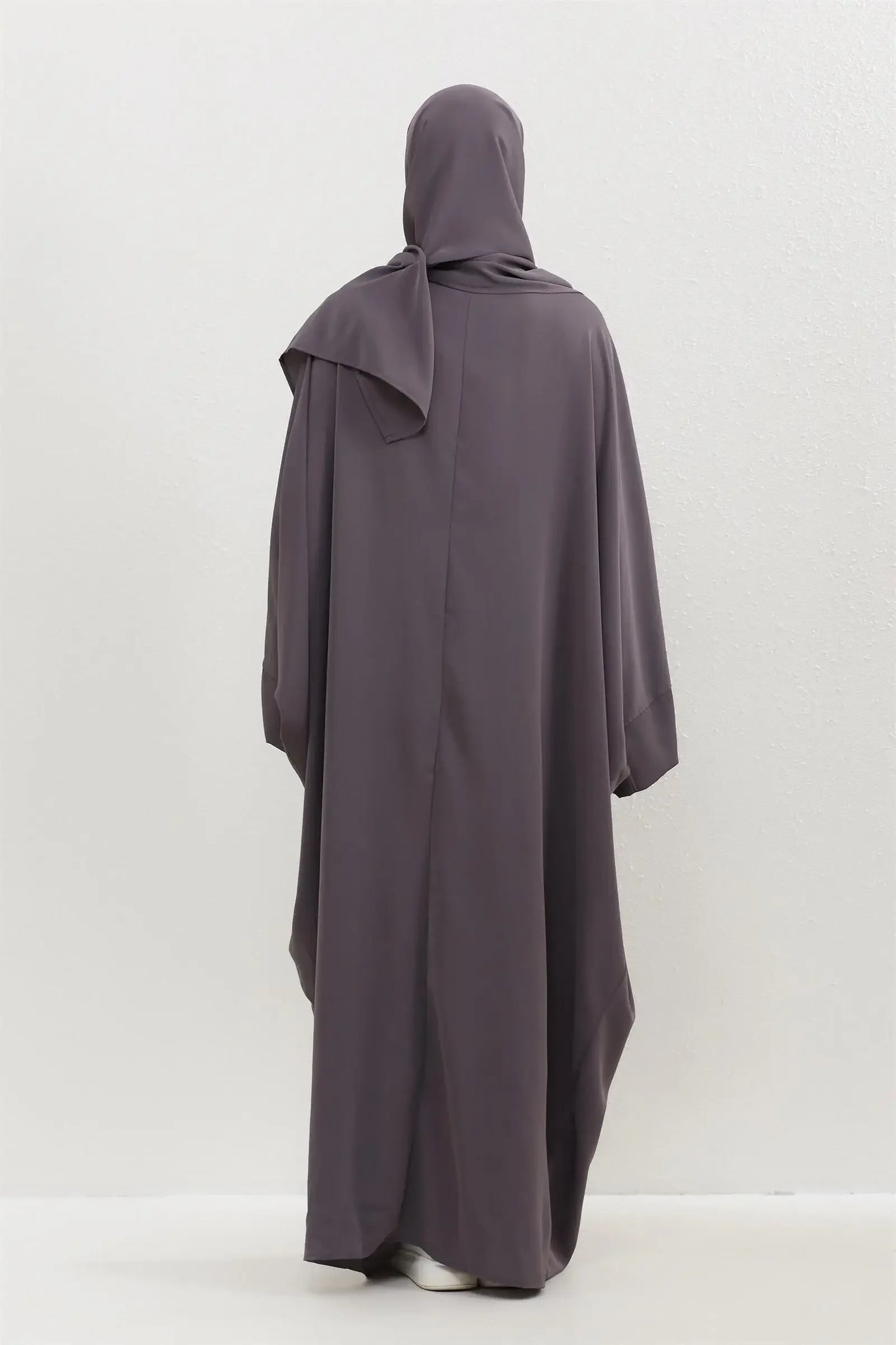 Two Pcs Muslim Abaya Women Jilbab Islamic With Hijab