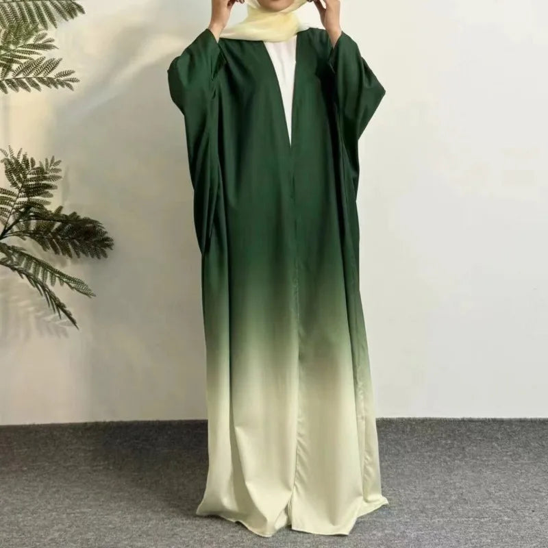 Open Front Abaya,Long Sleeve Maxi Length