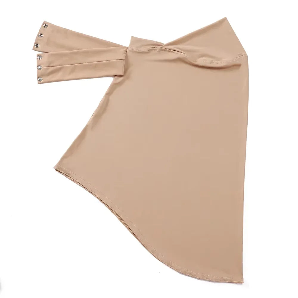 New Instant Jersey Hijab Undercap Hijabs for Woman Muslim Women Hijab Cap Full Cover Snap Fastener Head Wraps Scarf Islam Turban