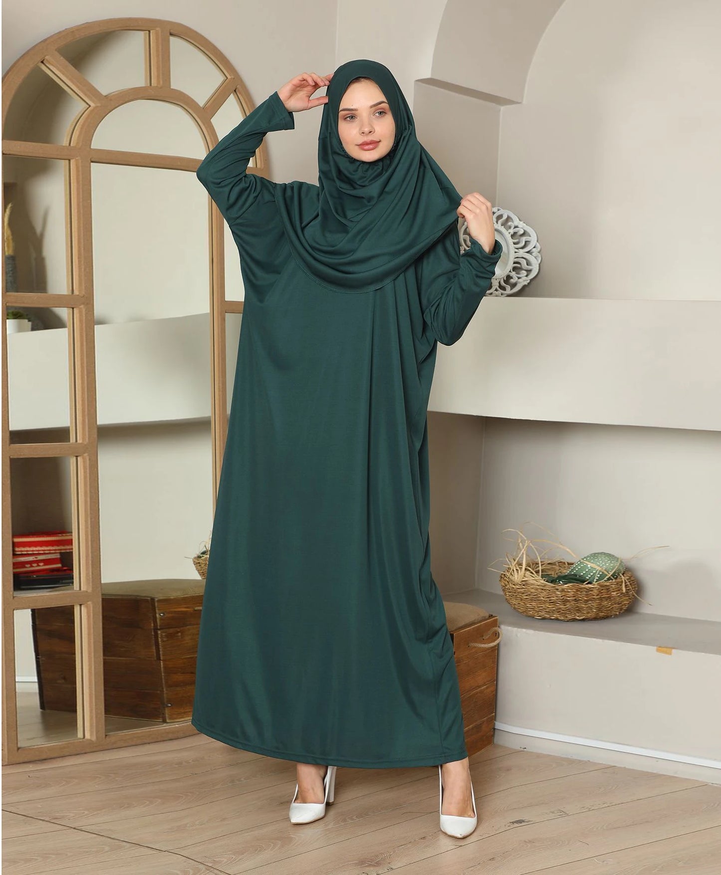 Modest Hooded Prayer Dress Muslim Abayas